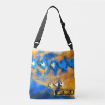 Coeurs bleu et blanc