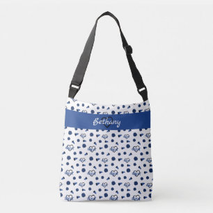 Sac Ajustable Coeurs bleus, Pom Poms, Motif mégaphone