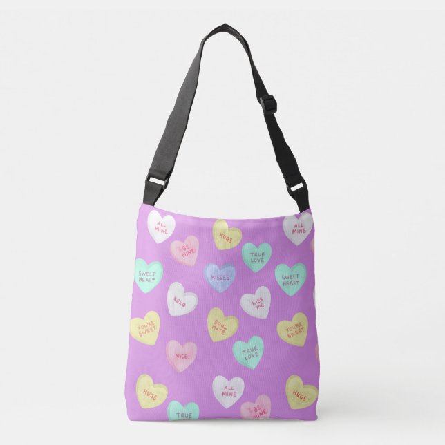 Sac Ajustable Coeurs bonbons de Saint-Valentin classique sur vio (Devant)