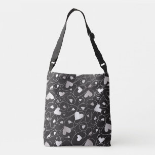 Sac Ajustable Coeurs bouclés argentés
