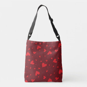 Sac Ajustable Coeurs bouclés rouges