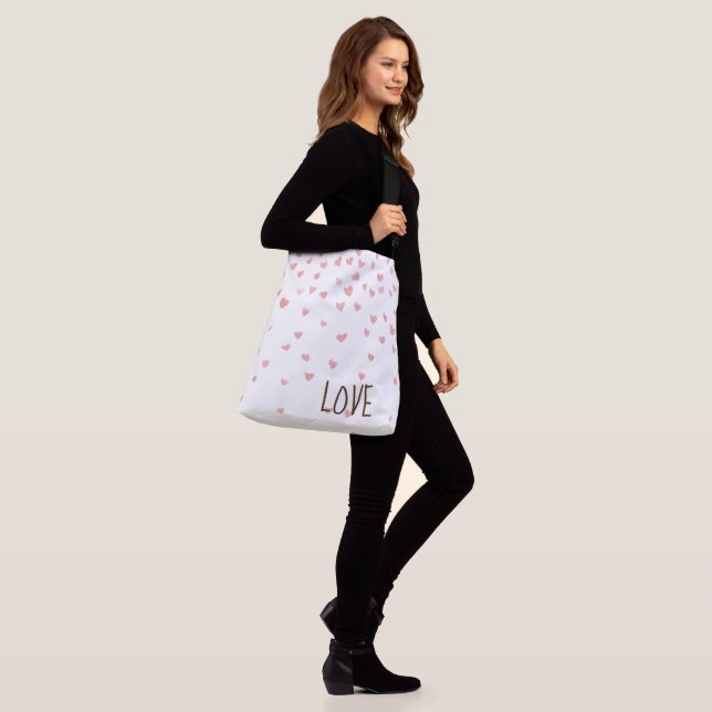 Sac Ajustable Coeurs d'amour stylé rose mignon (Sur le modèle)