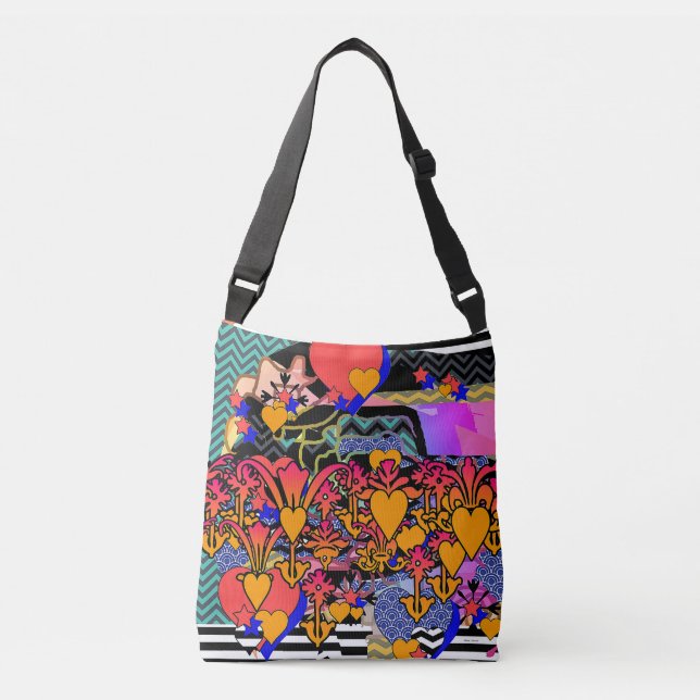 Sac Ajustable Cœurs Et Fleurs (Devant)