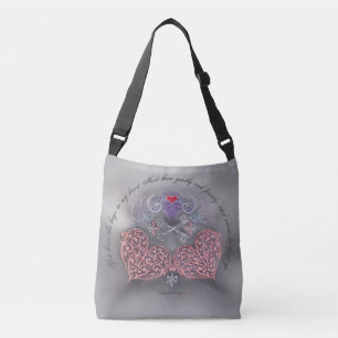 Sac Ajustable Coeurs roses avec les clés argentées et le Fleur