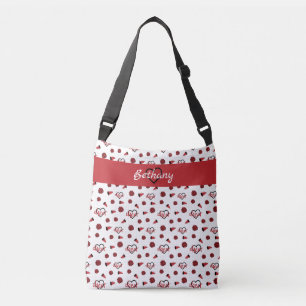 Sac Ajustable Coeurs rouges, pots de chat, Motif mégaphone