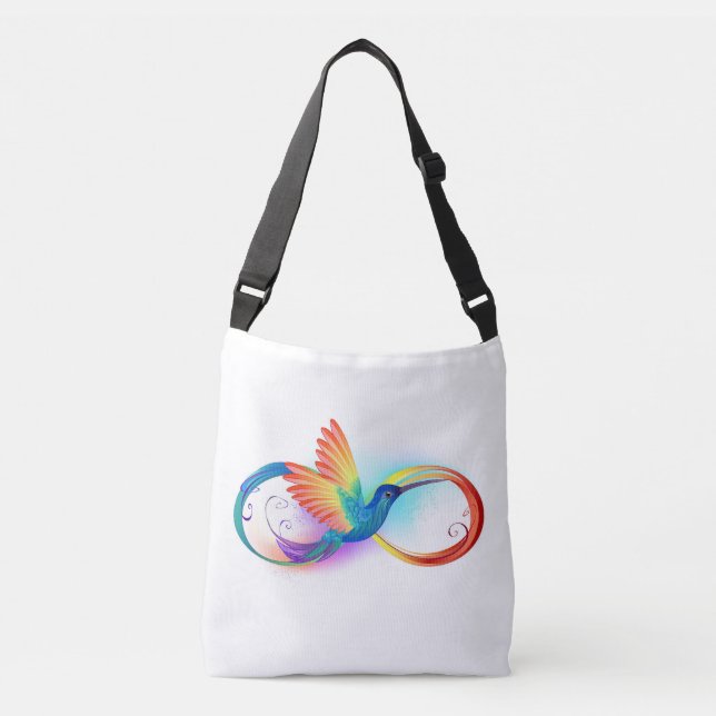 Sac Ajustable Colibri arc-en-ciel avec symbole Infinity (Devant)