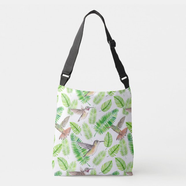 Sac Ajustable Colibris et feuilles tropicaux (Devant)