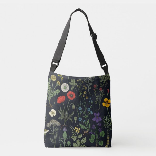 Sac Ajustable Collage de fleurs sauvages (Devant)