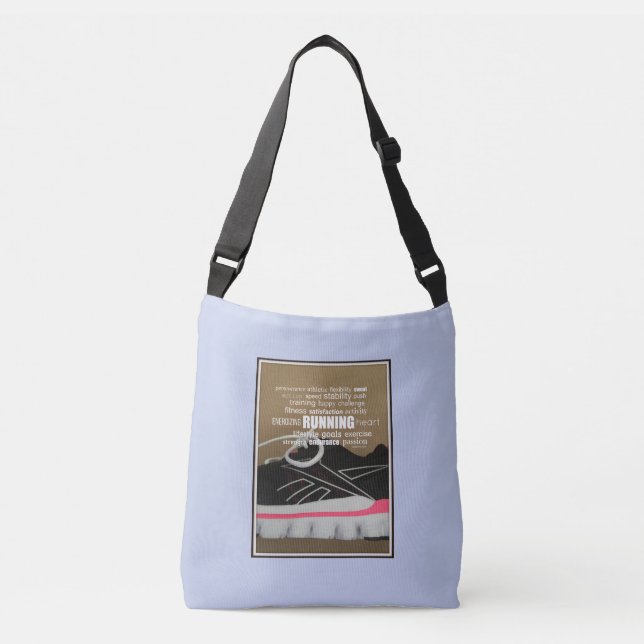 Sac Ajustable Collage de mots de passion de course (Devant)