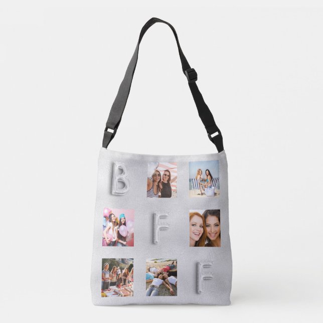 Sac Ajustable Collage photo argent ami (Dos)