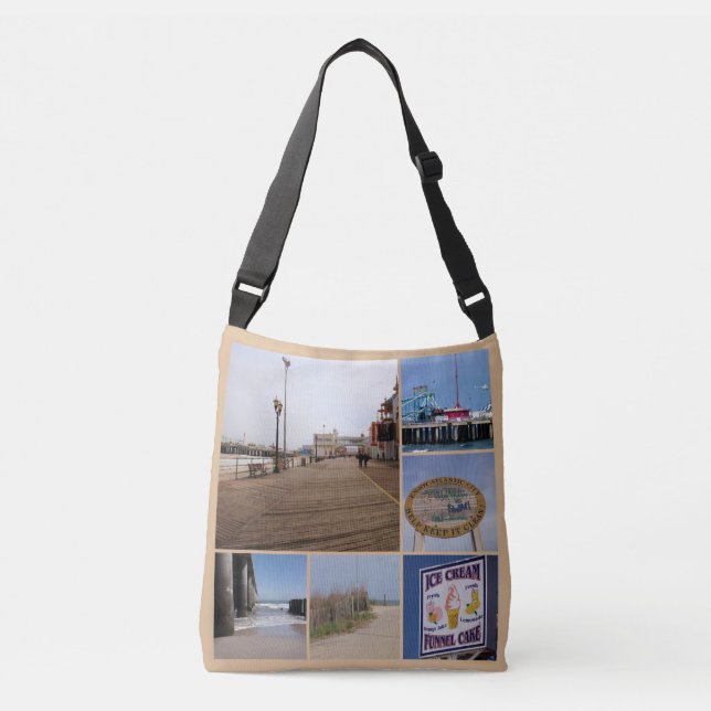 Sac Ajustable Collage photo de Atlantic City Beach (Devant)