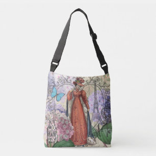 Sac Ajustable Collage romantique de la Tour Eiffel de Paris vint