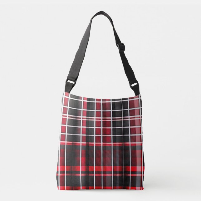 Sac Ajustable Collection populaire Abstraite rouge noir plaid (Devant)