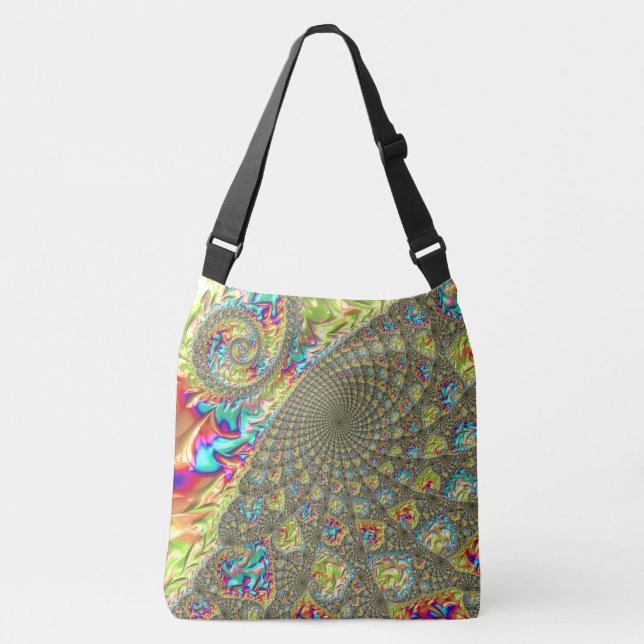 Sac Ajustable Coloré Gras Vibrant Super Trippy Fractal Spiral (Devant)