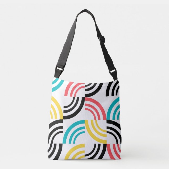 Sac Ajustable Coloré, moderne, amusant, joyeux graphisme géométr (Devant)