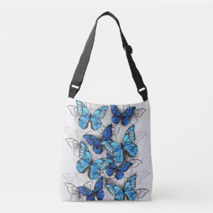 Sac Ajustable Composition des papillons blancs et bleus