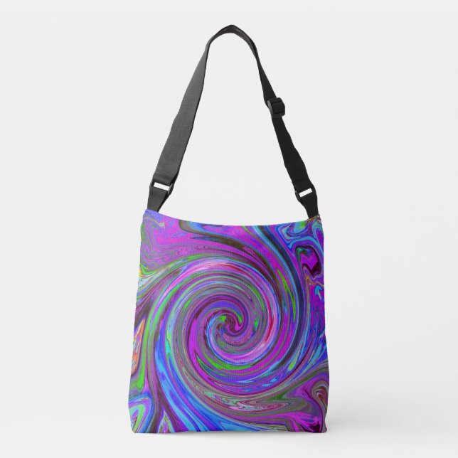 Sac Ajustable Conception Abstraite Rétro Tourbillon Magenta Colo (Devant)