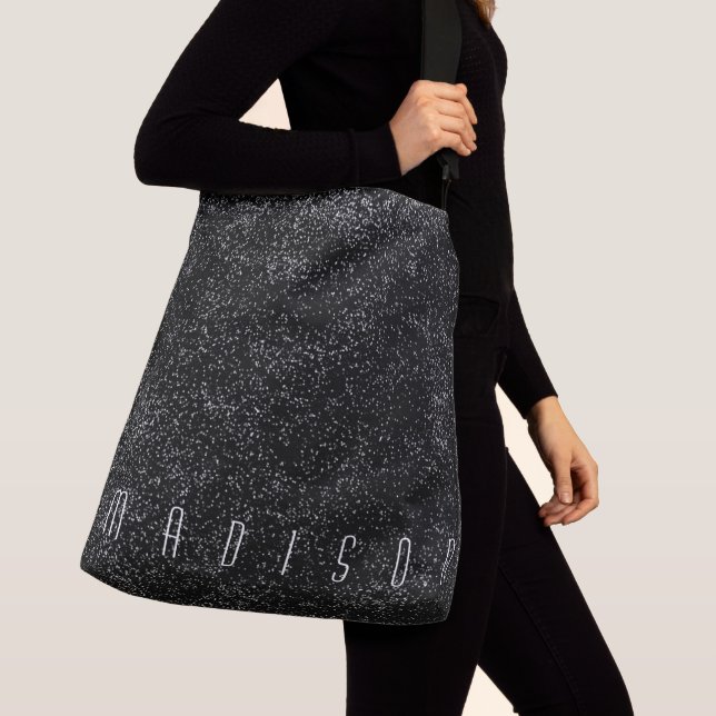 Sac Ajustable Confetti moderne noir et blanc Motif Élégant (De près)
