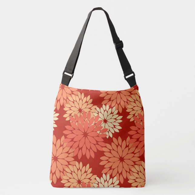 Sac Ajustable Copie florale moderne de kimono, mandarine (Devant)