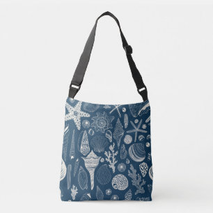 Sac Ajustable Coques de mer sur bleu foncé