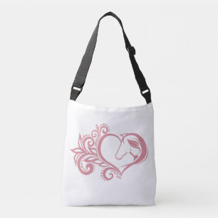 Sac Ajustable Coquette Coeur rose Cheval Fille Feminine Élégante