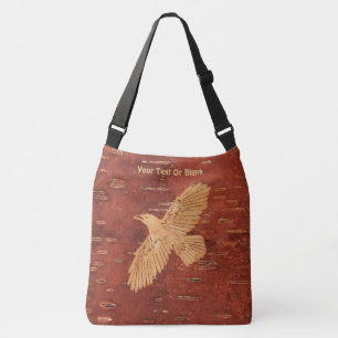 Sac Ajustable Corbeau Rustique Sur Écorce Interne De Bouleau