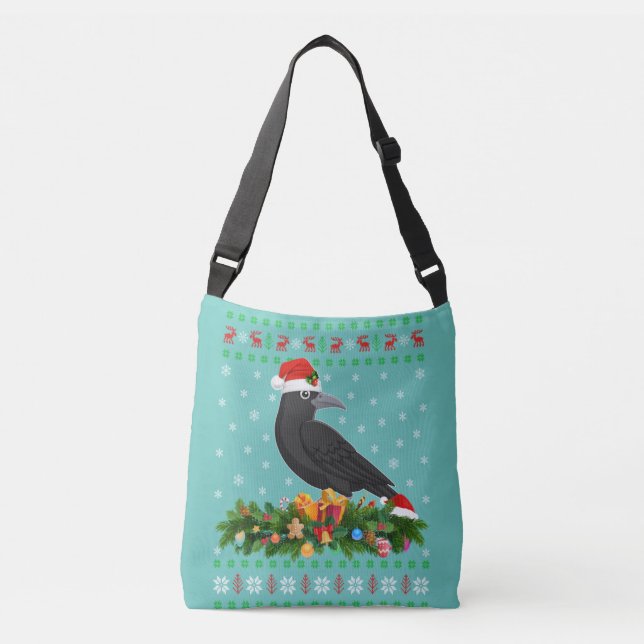 Sac Ajustable Corneille corneille Oiseau Amant Noël Chapeau de S (Devant)