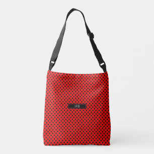 Sac Ajustable Corps noir et rouge moderne Fourre-tout de croix