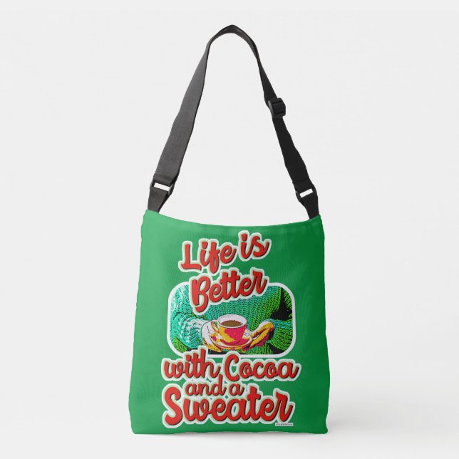 Sac Ajustable Cosy Life is Better Cocoa Joie Holiday Sweater (Devant)