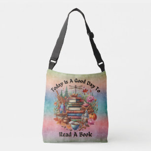 Sac Ajustable Cottagecore, Bois, libellules, Livres,