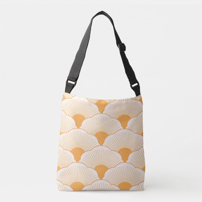 Sac Ajustable Coucher de soleil, orange tonale, texture béton (Devant)