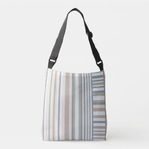 Sac Ajustable Couleurs rétro tendance rayures beige vert brun