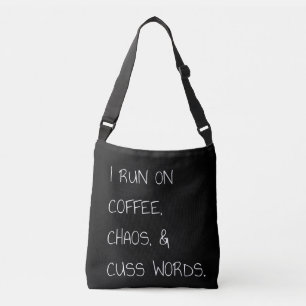 Sac Ajustable Courez sur le café Chaos Cuss Mots Drôle Maman Cad