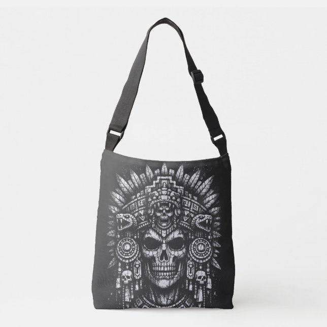 Sac Ajustable Couronne de crâne aztèque par BurnsInHell (Devant)