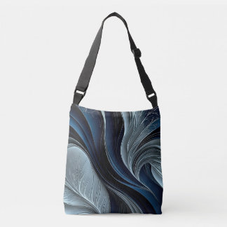 Sac Ajustable Coussin jeté abstrait à écoulement indigo Golden A