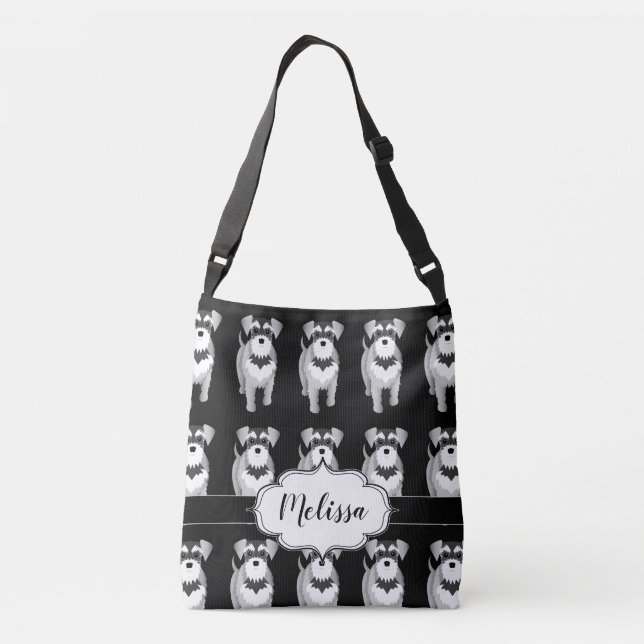 Sac Ajustable Coutume de Schnauzers miniatures rétro (Dos)