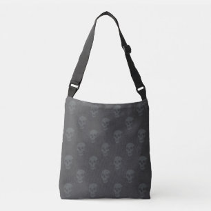 Sac Ajustable Crâne anatomique grungy À petits pois tonal gris
