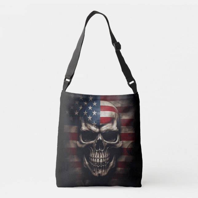 Sac Ajustable Crâne de drapeau américain  (Dos)