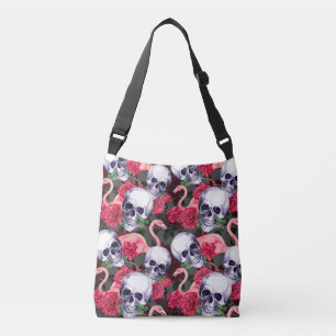 Sac Ajustable Crâne floral, motif flamand sans soudure.