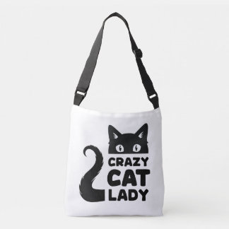 Sac Ajustable Crazy Cat Lady Crossbody Fourre-tout/Sac messenger