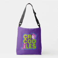 Crocodiles avec deux crocs heureux - lettres verte