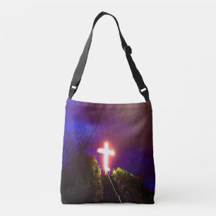 Sac Ajustable Croix brillante à la nuit Dieu aime