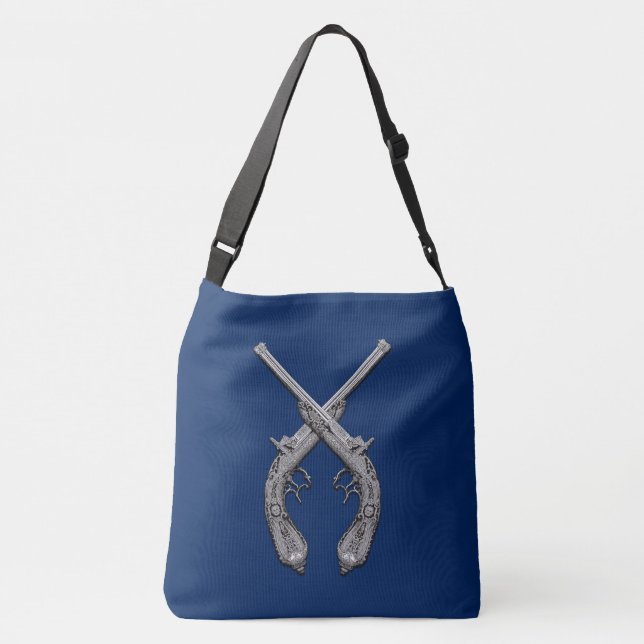 Sac Ajustable Croix de pistolets marine (Dos)