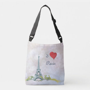 Sac Ajustable Croquis Tour Eiffel sur étincelle rose I Heart Pa
