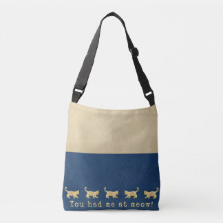 Sac Ajustable Cross Body Bag Gold Cats Vous m'avez eu à Meow