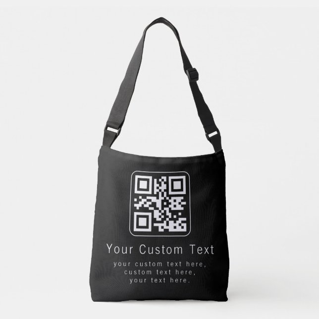 Sac Ajustable Customizable QR Code & Editable Text Template (Devant)