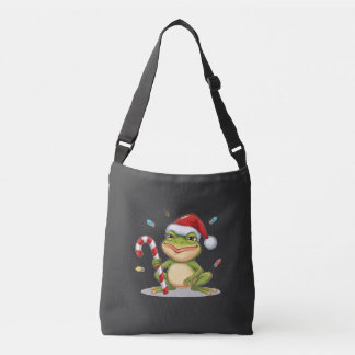 Sac Ajustable Cute Christmas Frog With Candy Cane - Funny Holida