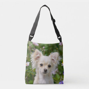 Sac Ajustable Cute crème aux cheveux longs Chihuahua Dog Puppy 