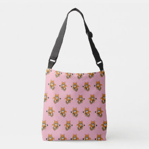 Sac Ajustable Cute Orange Chat Blanc Jouer Caricature Guitare
