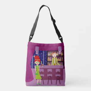 Sac Ajustable Cute Retro Art Romantique Bar Dessin nocturne